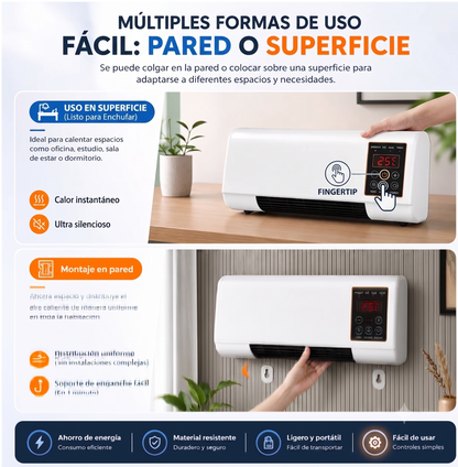 Aire Calor y Frío con Control Remoto - Fácil instalación  en 3 min